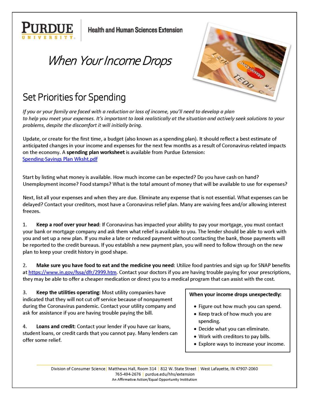 Set Priorities for Spending