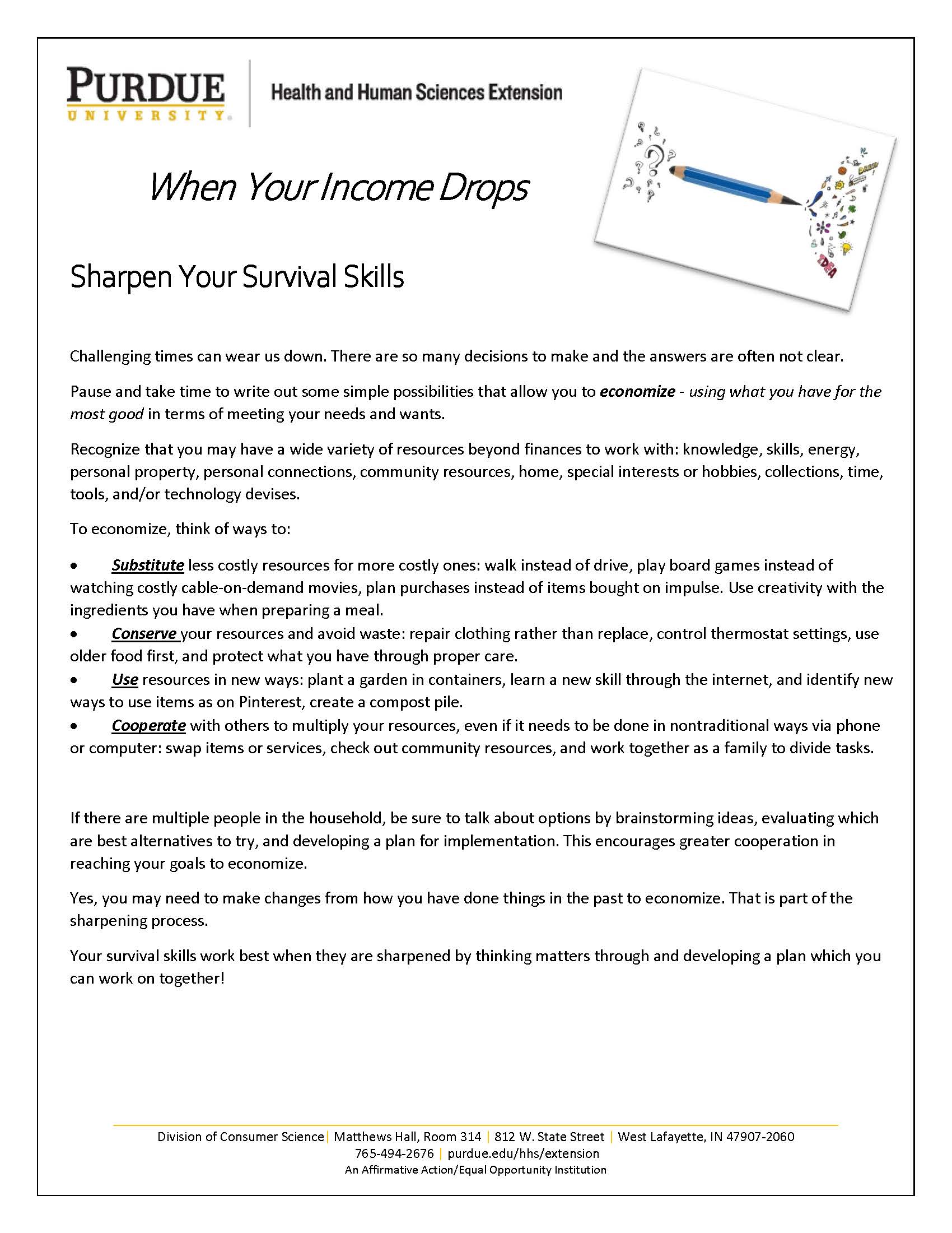 Sharpen Your survival skills