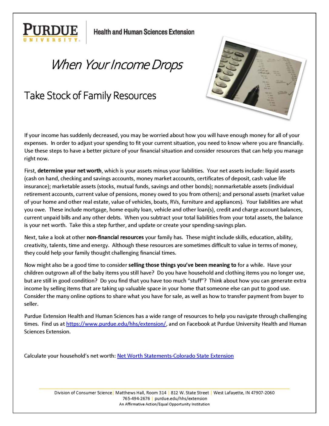 Take Stock of Family Resources